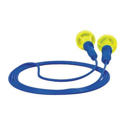 3M Multiple Use E-A-R Push-Ins Mushroom Shaped E-A-Rform Foam Corded Earplugs (1 Pair Per Poly Bag, 500 Pair Per Box)