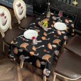 thumbnail image 2 of Brown Mushroom Pattern Black Pattern Rectangle Tablecloth 60"x120",Waterproof Polyester Rectangle Table Cloth, Wipeable Spillproof Polyester Tablecloth for Dining, Camping, Indoor and Outdoor, 2 of 6