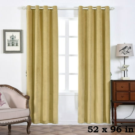 Balsacircle 52 X 96 Inch Soft Velvet Curtains Drapes Panels With