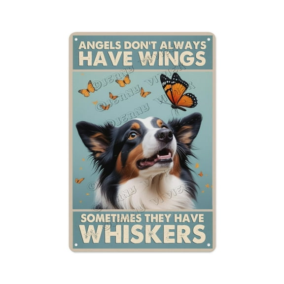 Australian Shepherd Retro Tin Sign 8x12 Inches - Charming Dog Decor for Dog Enthusiasts, Ideal for Australian Shepherd Owners
