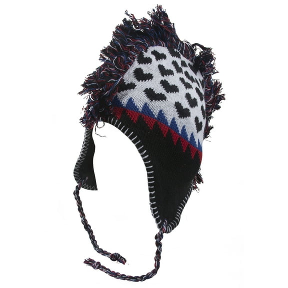 Top Headwear Peruvian Chullo Hat - Hearts - Black/White