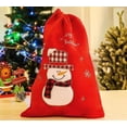 thumbnail image 1 of Terciopelo suave de buena calidad del saco de Papá Noel del día de fiesta con los sacos grandes de la Navidad del terciopelo del monograma de Pom Pom, 1 of 4