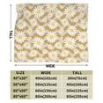 thumbnail image 3 of DouZhe Ultra-Soft Micro Fleece Lightweight Flannel Bed Blanket, Yellow Daisy Floral Print Cozy Warm Throw Blankets, 80"x60", 3 of 7