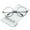 Matte Black / Clear, variant on Unisex Oversize Metal Frame Slim Temple Clear Lens Round Eyeglasses 60mm (Black-Gold / Clear) - 60mm