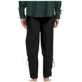 thumbnail image 3 of CHEEREAM Men's Ankle Banded Cuff Renaissance Pants Medieval Viking Navigator Trousers Pirate Cosplay Costume with Drawstrings Black XXL, 3 of 7