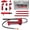 4 Tons丨Red, variant on HPDMC 4 Ton Porta Power Kit - 8,800 lbs Capacity Hydraulic Jack Ram System - Portable Frame Repair Kit with 3.9 ft Hose for Cars, Trucks & Farm Equipment