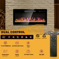 thumbnail image 5 of Greenpod 42" Electric Fireplace Recessed and Wall Mounted, 1500W Fireplace Heater and Linear with 16 Adjustable Flame Colors/Timer/Touch Screen/Remote Control, 5 of 12