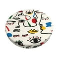 thumbnail image 6 of Uemuo Aabstract Eyes Pattern Round Bar Stool Seat Covers Washable Stool Cushion Slipcover Elastic Bar Chair Covers-14 inch, 6 of 7