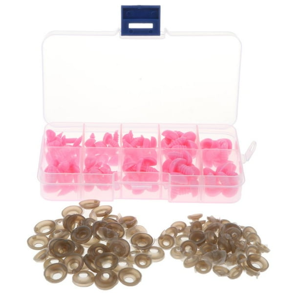 Nariz triangular de seguridad (7-13 mm) para muñeco de peluche Rosado
