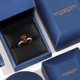 thumbnail image 5 of Gem Stone King 10K Two Tone Gold Red Garnet and Lab Grown Diamond Engagement Ring for Women | 2.33 Cttw | Oval 9X7MM | Gemstone January Birthstone | Size 7, 5 of 6