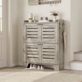 thumbnail image 5 of KTENME Shoe Storage Cabinet with 2 Flip Drawers, Freestanding Hidden Slim Shoe Organizer Cabinet with Hooks for Foyer, Hallway, Garage, 5 of 8