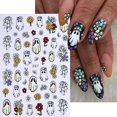 thumbnail image 4 of Pegatinas para uñas juggssa Halloween 3D autoadhesivas, 6 piezas, 4 of 9