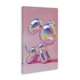 thumbnail image 3 of Stupell Industries Pink & Iridescent Trendy Dog Animals Painting Wrapped Canvas Canvas Art Print Wall Art, 16 x 24, 3 of 7