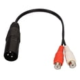 thumbnail image 3 of Sound Cable, 3 Pin XLR Male To 2  Female Y Splitter Cable 24K Gold Plated Connector Easy To Use Noise Reduction  For Microphones For Mixers, 3 of 8