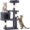thumbnail image 5 of CL.HPAHKL 37 Inches Cat Tree Tower, Modern Cat Tower with Sisal Scratching Posts Small Cat House with Dangling Toy Kittens Condo with Cozy Sleeping Perch for Indoor Cats, Kittens, Light Gray, 5 of 9