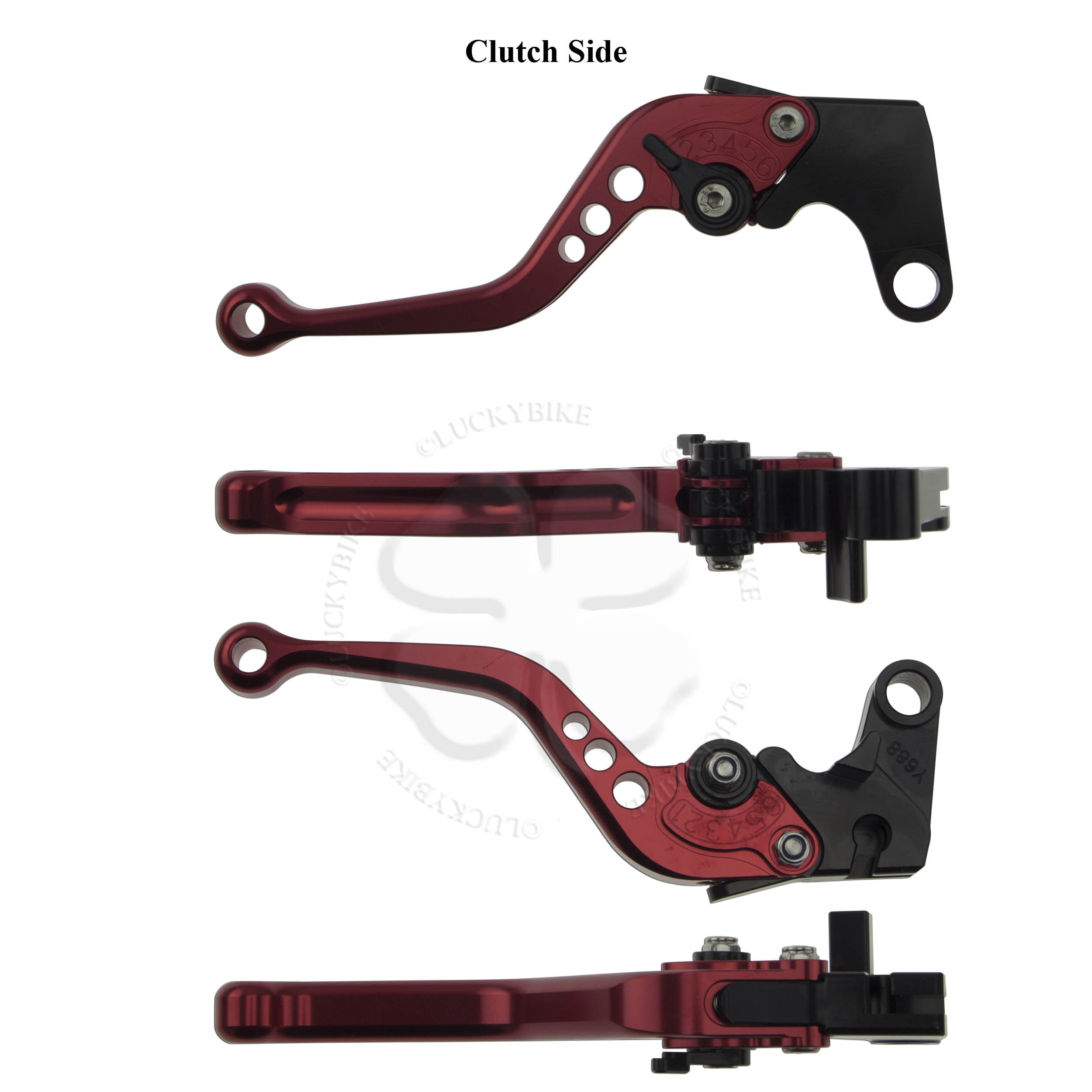 Short Clutch Brake Levers For Yamaha FZR600 FZR600R 1989-1999 Red CNC Adjustable