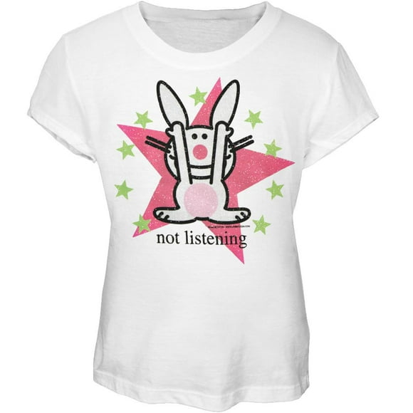 Happy Bunny - Not Listening Girls Youth T-Shirt