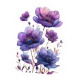 thumbnail image 3 of para ventana de vidrio, para pared con flores moradas, PVC, moderno, elegante, extraíble, para pared, para sala de estar, 3 of 8