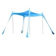 thumbnail image 1 of Toldo Sombra para Playa Portatil 3x3 Fácil de Armar UPF+50 azul, 1 of 10