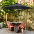 thumbnail image 2 of Autlaycil 7.5 FT Patio Umbrella, Push Button Tilt Market Umbrella, Crank and Sturdy Ribs for Garden, Deck, Backyard, Pool, Black, 2 of 7