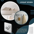 thumbnail image 4 of Gancho para albornoz de acero inoxidable, colgador de sombreros de pared para dormitorio y baño, organizador de ducha para ahorrar espacio, ganchos para interiores para el hogar, dormitorio plateado Inevent HA010059-02B, 4 of 7