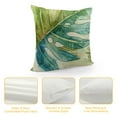thumbnail image 4 of Creowell  Green Tropical Outdoor Pillow Covers Decorative Palm Leaves Monstera Waterproof Fabric Throw Pillow Cases Plant Leaf Cushion Cover for Bedroom Living Room Couch 18x18in, 4 of 5