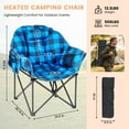 thumbnail image 2 of Slsy Heated Camping Chair, Oversized Heated Chairs Outdoor Sports, Folding Chair for Patio Outdoor Travel Wide&Thick Padding, 2 of 7