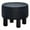 Black, variant on Round Linen Ottoman Foot Stool – Padded Footrest with Non-Skid Pine Legs, Soft Step Stool for Couch, Desk, Dorm, Office, Hallway Dark Grey
