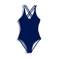 thumbnail image 3 of SCALES Solid One Piece Bikini Navy, 2XLarge Swimwear, 3 of 3