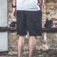 thumbnail image 5 of Thousandth Streetwear Cargo Shorts Men Vintage Elastic Waist Everyday Shorts Drawstring Casual Work Shorts Breathable Fashion Summer Shorts for Men, 5 of 8