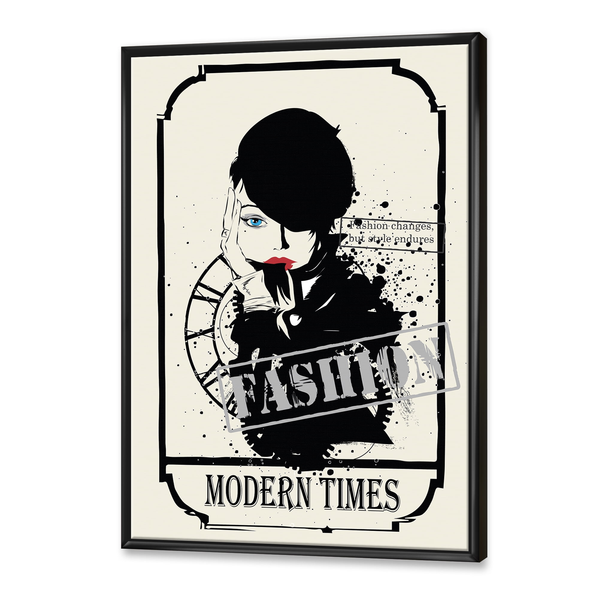 Style Passion Life Fashion Woman VII 24 in x 32 in Framed Painting Canvas Art Print, by Designart