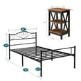 thumbnail image 7 of VECELO 3-Piece Bedroom Sets Metal Bed Frame and 2 Nightstand, 7 of 7