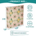 thumbnail image 3 of FORMRS 3 Ring Binder 1.5 inch with Pockets Set of 2 Clip Board 200 Sheets Capacity, Retro Pink Stars, 3 of 8
