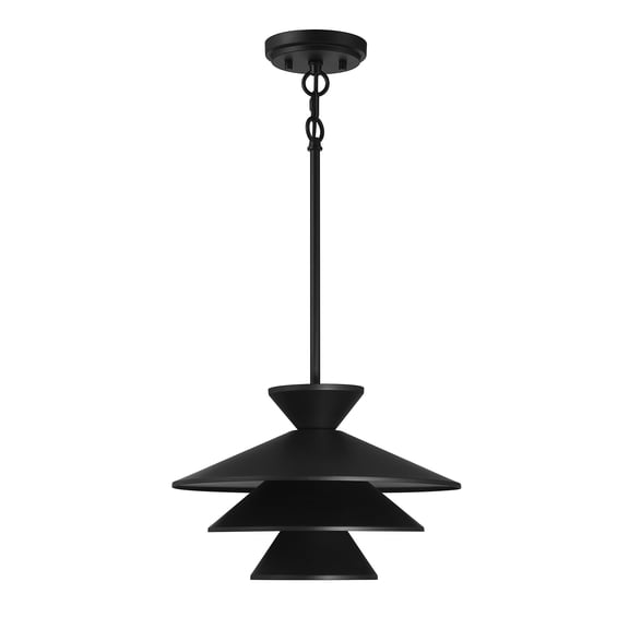 Trade Winds Lighting 1-Light Pendant Light In Matte Black