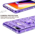 thumbnail image 4 of iPhone 8 Plus Case,iPhone 7 Plus Case Phone Case Girls Women Kickstand, Cute Bling Diamond Rhinestone Bumper Ring Stand Protective Clear iPhone 8 Plus/ 7 Plus - Rose Gold Stripe, 4 of 6