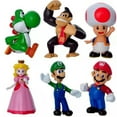 thumbnail image 4 of 6 Pcs/Ensemble Supermariominiaction Figurine Jouet Carte Décorations Collection Cadeau, 4 of 5