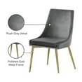 thumbnail image 4 of Baroque Bonanza Modern, Contemporary Velvet Upholstered Dining Chair with Sturdy Metal Legs, Set of 2, 19.5" W x 21.5" D x 33.5" H, 4 of 6
