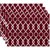 Simply Daisy 18" x 14" Charleston Geometric Print Placemats, Set of 4