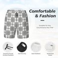 thumbnail image 3 of Fotbe Retro sketch flower lines Men’s Swim Trunks Quick Dry Swim Shorts Board Shorts with Mesh Lining-X-Large, 3 of 9
