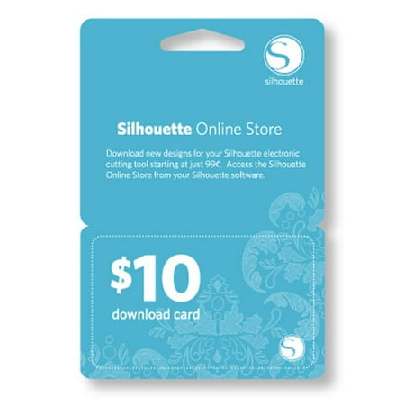 Silhouette 10 Dollar Download Card