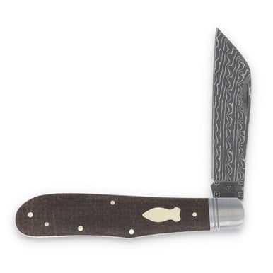 Rough Ryder Knives Rough Ryder Reserve Humpback Jack Folding Knife Damascus Blade RRR024D