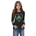 thumbnail image 4 of Blusas y camisas de manga larga con cuello redondo, moda del Día de San Patricio, blusa informal con estampado bonito de manga larga para niños y niñas., 4 of 5