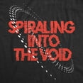 thumbnail image 2 of Mens Spiraling Into The Void T Shirt Funny Depressed Darkness Joke Tee for Guys Graphic Tees, 2 of 9