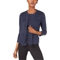 thumbnail image 1 of Anne Klein Womens Pocket Cardigan Sweater, Blue, XX-Small, 1 of 1