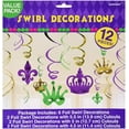 thumbnail image 2 of Mardi Gras Hanging Swirl Decorations (12pc), 2 of 2