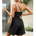 thumbnail image 5 of Black*Friday Clearance under $5 LEBONYARD Womens Summer Shorts,Women's Shorts for a Casual and Comfortable Outfit,,Women's Fashion Solid Shoulder Strap Sleeveless Jumpsuit Shorts Pants, 5 of 9