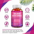 thumbnail image 4 of Collagen Gummies - Collagen Gummy Antioxidant with Biotin, Zinc, Vitamins C & E - For Hair, Skin and Nails , 2000mg 60ct, 4 of 6