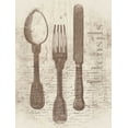 thumbnail image 2 of Grey, Jace 12x14 Gold Ornate Wood Framed with Double Matting Museum Art Print Titled - Cream Utensils, 2 of 4