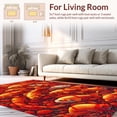 thumbnail image 2 of ODIKA 8'x10' Machine Washable Non-Slip Area Rug, Artistic Fishing Themed Indoor Pile High Traffic Rug, Red, 2724, 2 of 7