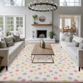 thumbnail image 3 of Large Area Rugs for Living Room Bedroom, Colorful Polka Dot 5'x8' Rug Washable Carpet Runner Indoor Outdoor, Vintage Minimalist Geometric Beige Non Slip Floor Mats Rug for Kitchen, Bathroom, 3 of 8